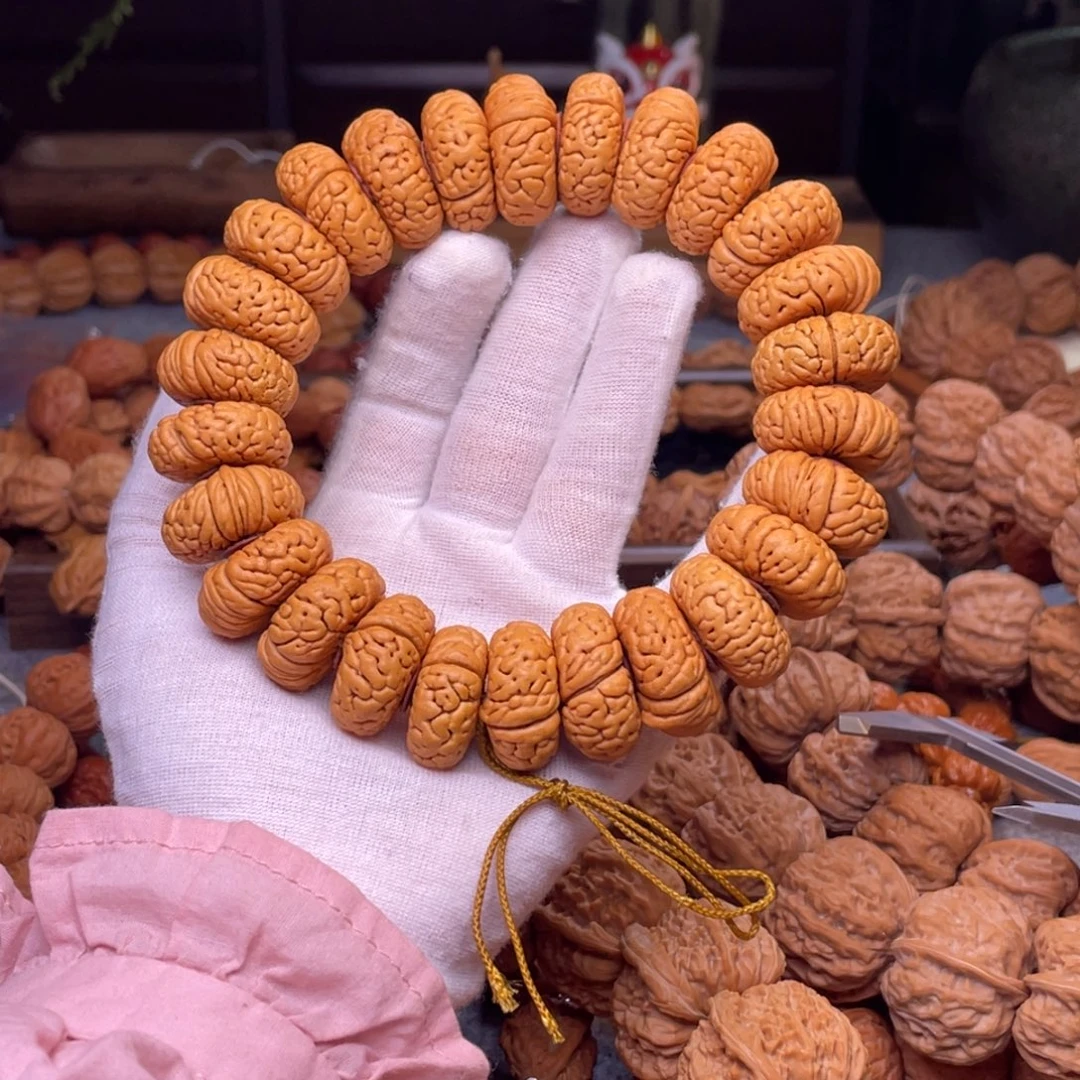 文玩核桃手串恭喜九桃核