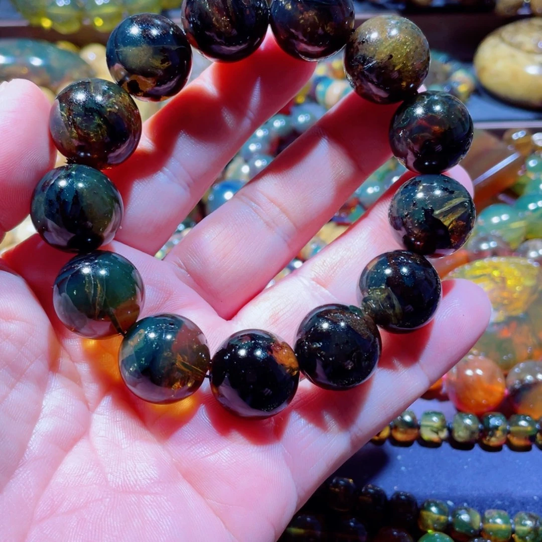 未镶嵌项链琥珀天然