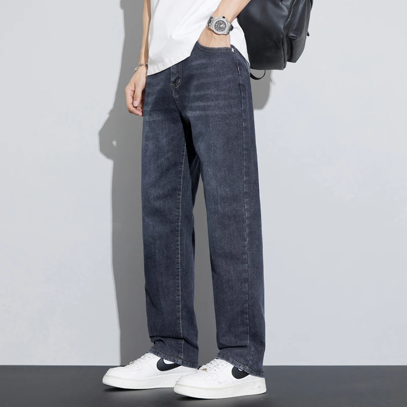 牛仔裤男士2025新款潮牌复古宽松直筒弹力休闲长裤子休闲裤男款