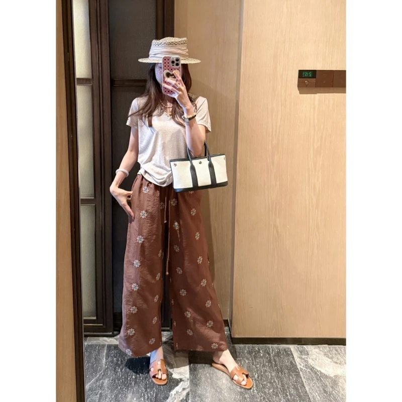 【古风花裤】夏季时尚百搭设计款温柔休闲裤-CK2025616