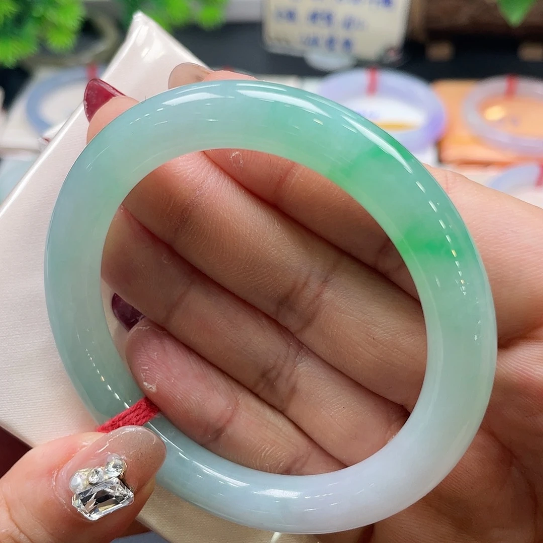 未镶嵌手镯翡翠49号飘色55圈