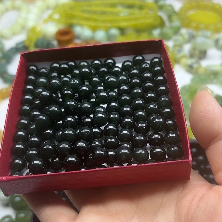 蛇纹石玉未镶嵌手串老*1
