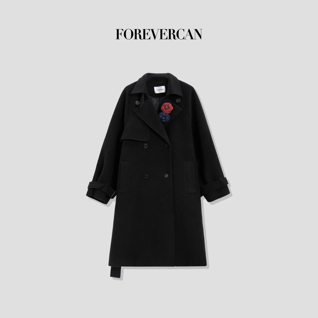 FOREVERCAN“暗夜信使”复古英伦风长款大衣外套 SC22503