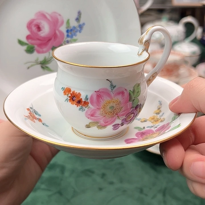 梅森二等天鹅颈咖啡杯碟盘