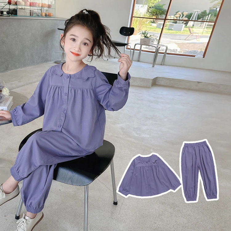 女童春装套装2025新款女孩娃娃衫衣服春秋季长袖裤子儿童韩版童装