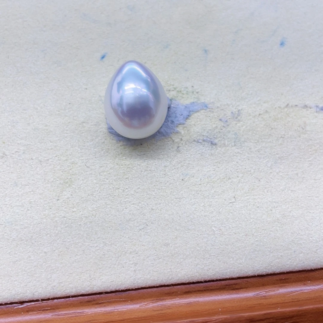 海水珍珠裸珠澳白水滴宝石光12mm