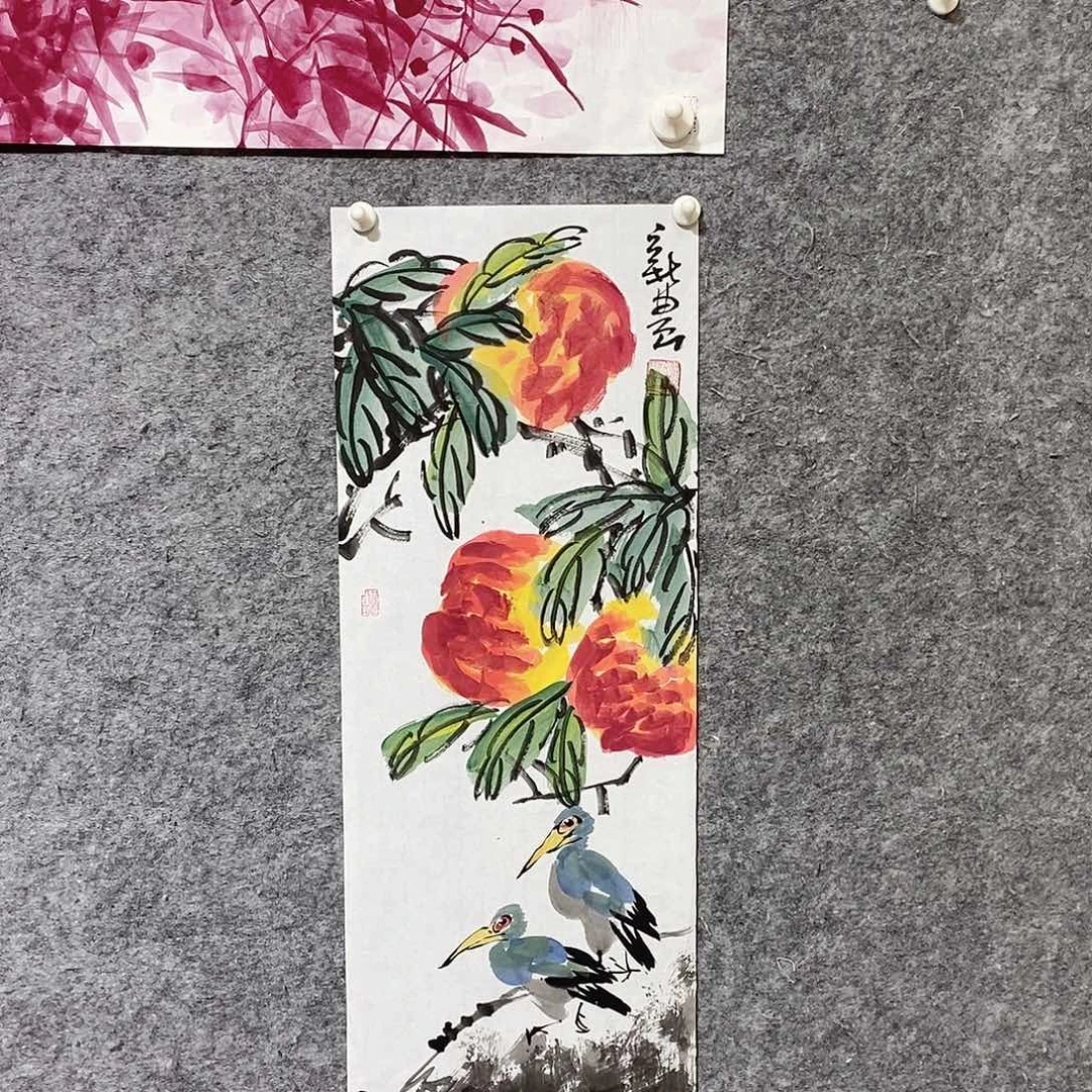 国画缪新农国画花鸟作品