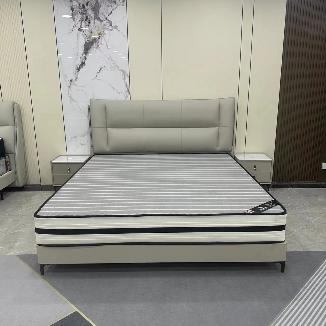 FM886轻奢简约大床主卧室可选储物高箱皮艺床意式儿童床定制