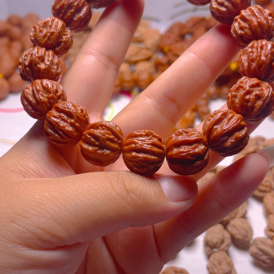 6***6文玩核桃手串京八棱