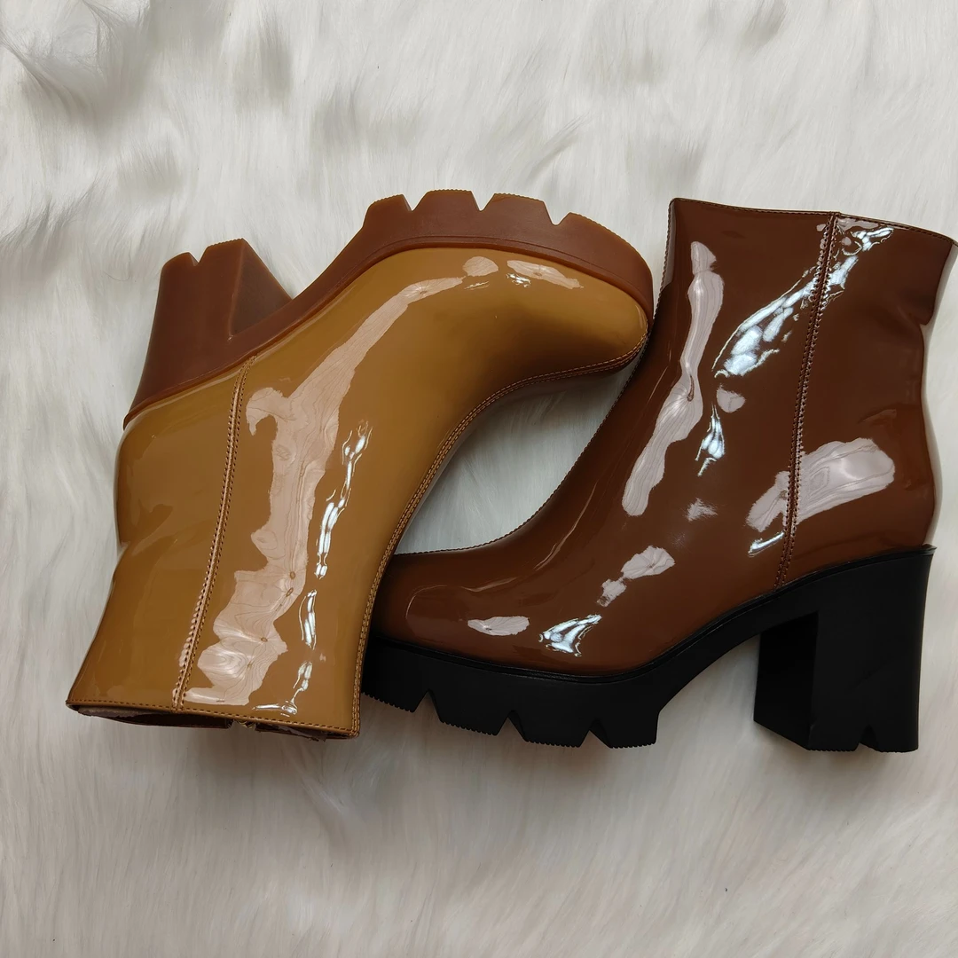 新疆包邮 新款 SARKACH 加绒 粗跟 短靴5008