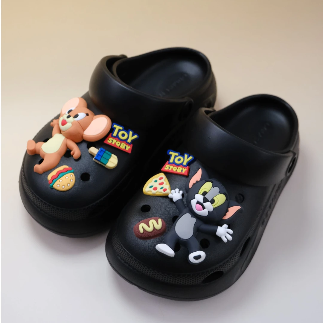 【3CM跟高猫和老鼠】时尚厚底女鞋cs洞洞鞋外穿女款女夏季青春潮流