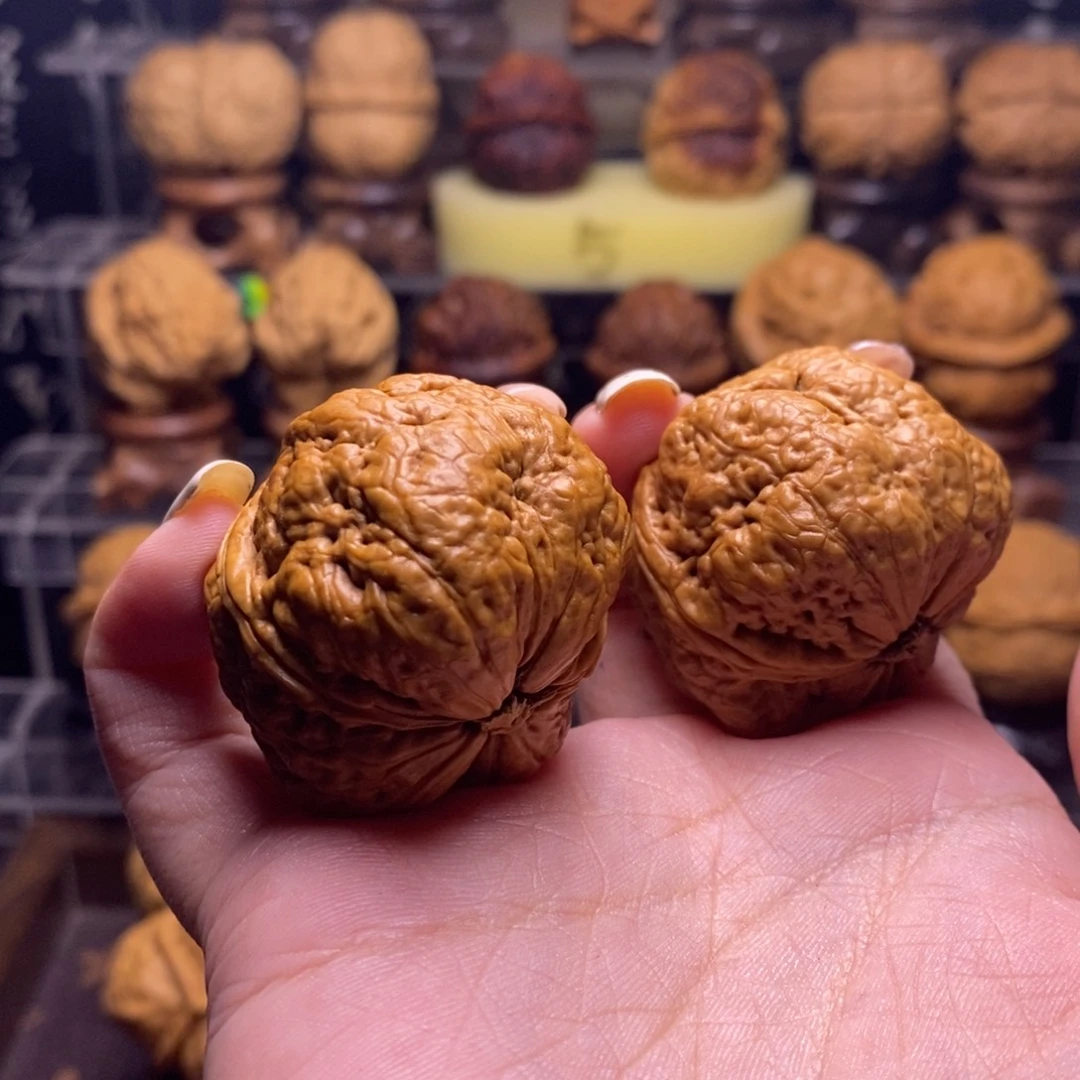 文玩核桃把件Z50平头蟾38尺