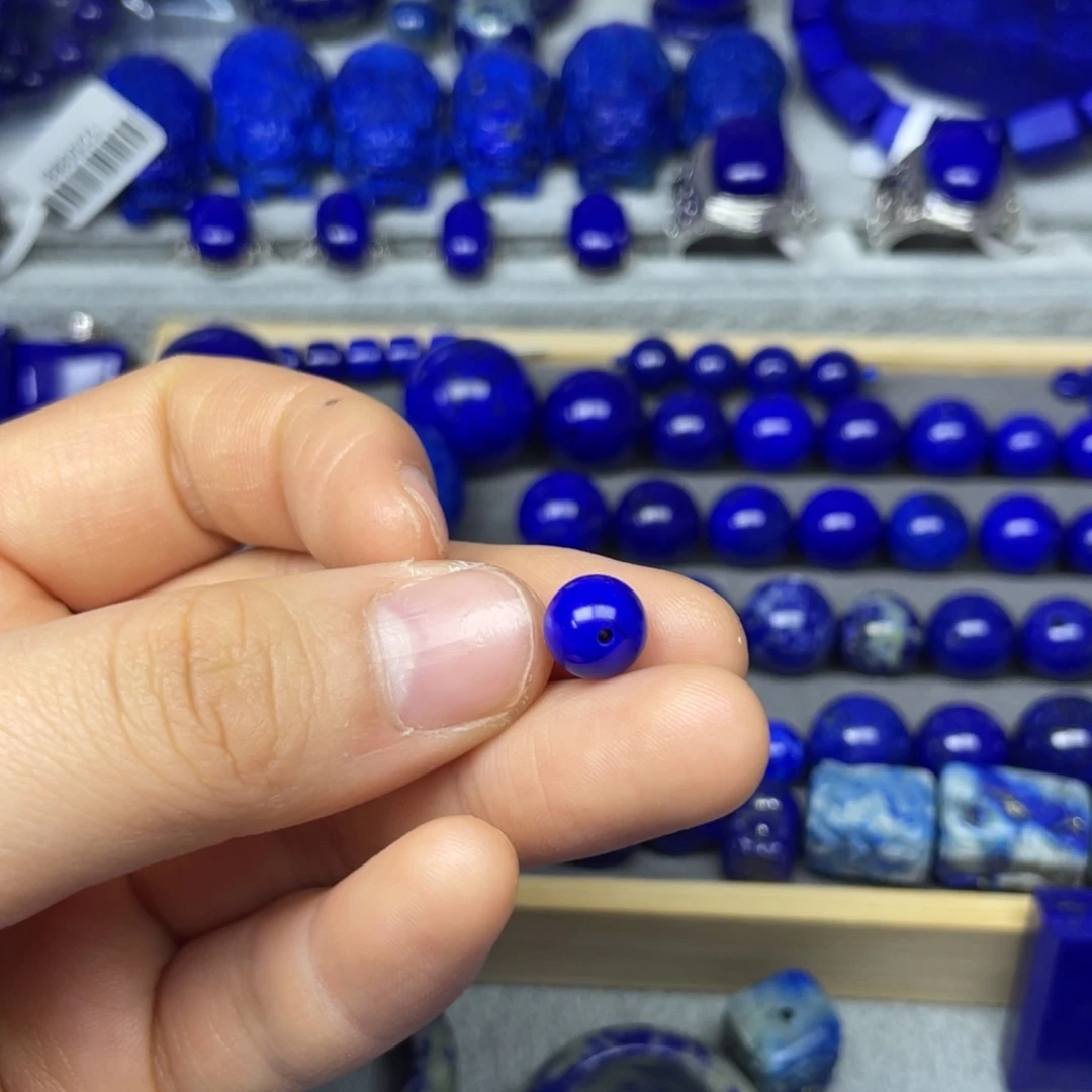 青金石单珠8+未镶嵌吃**羊