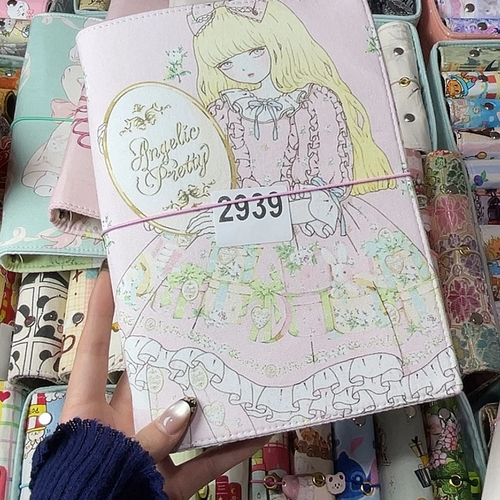 织绣A5活页带方格纸2939