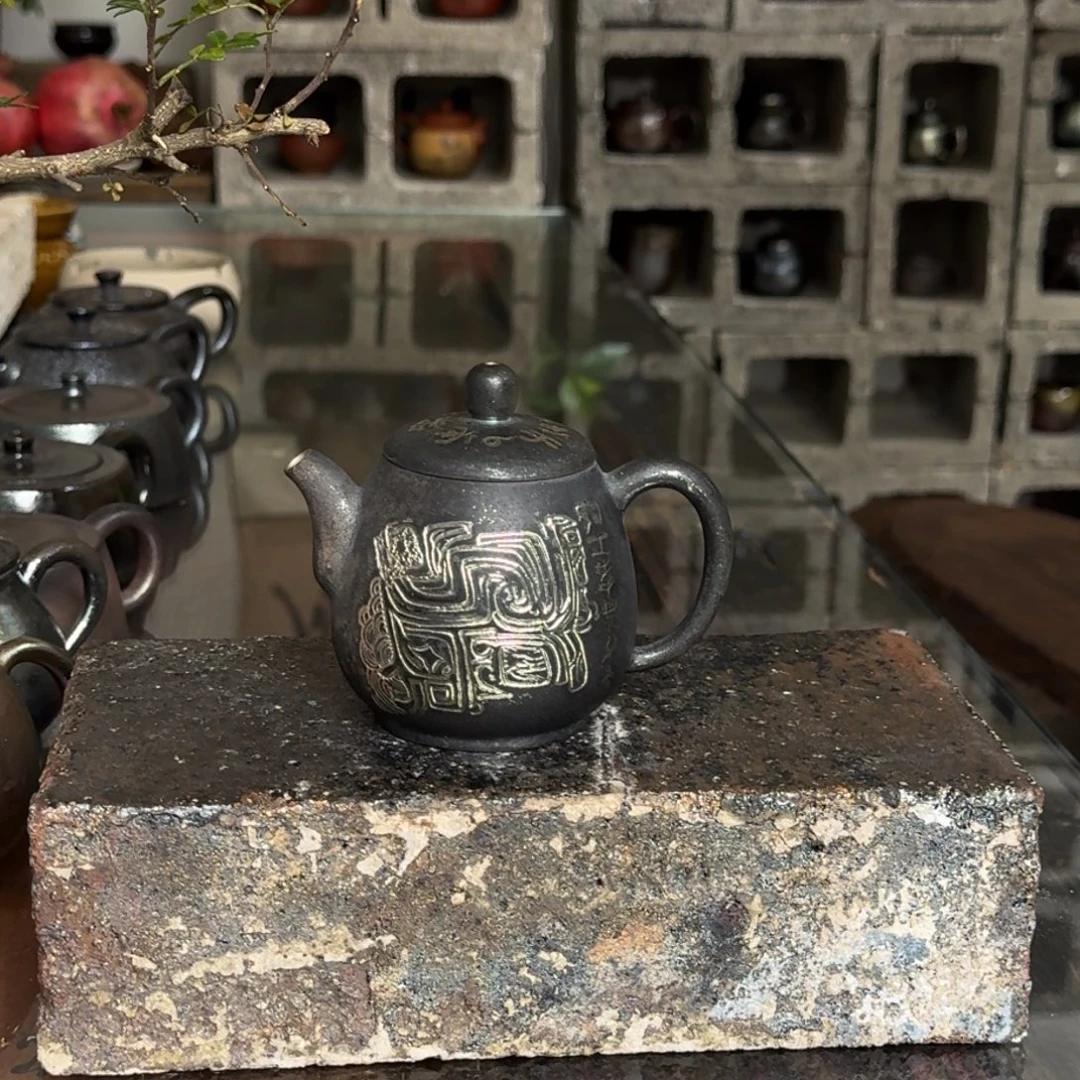 建水紫陶紫泥柴烧茶具