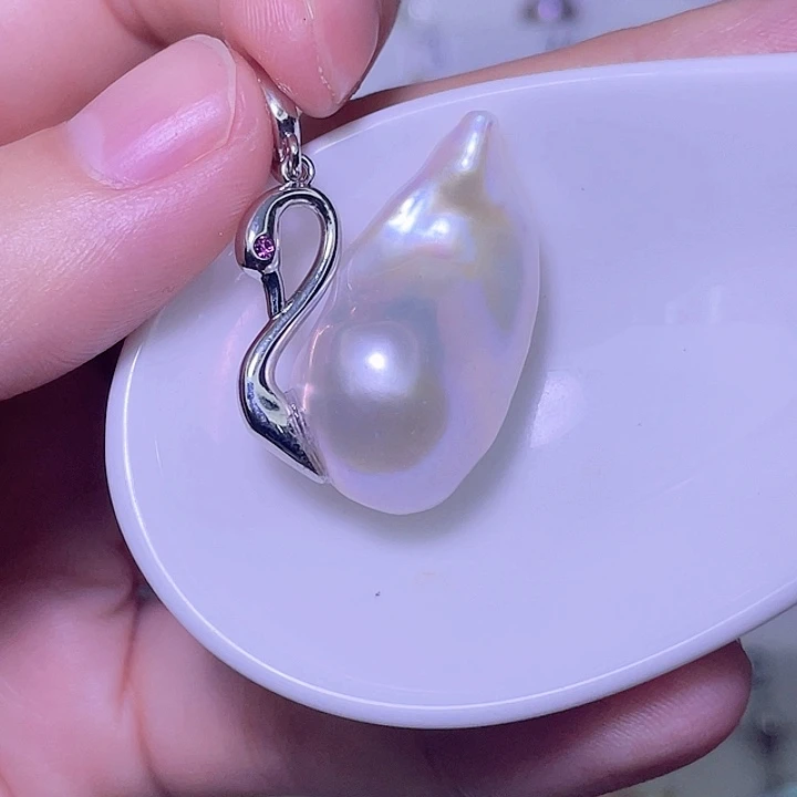 淡水珍珠银S925镶嵌颈饰61