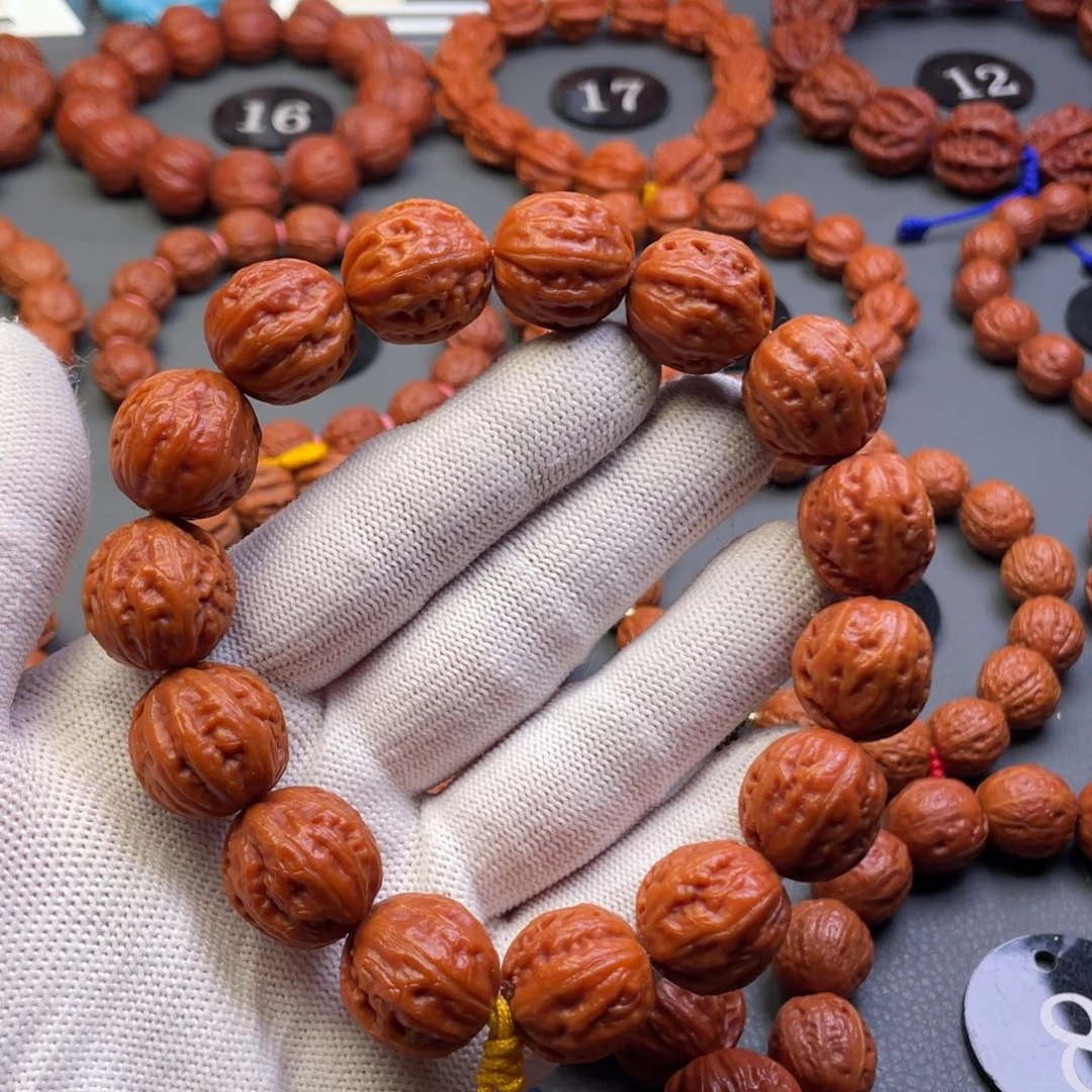 手串文玩核桃野生核桃桃心型京八棱秋子手持