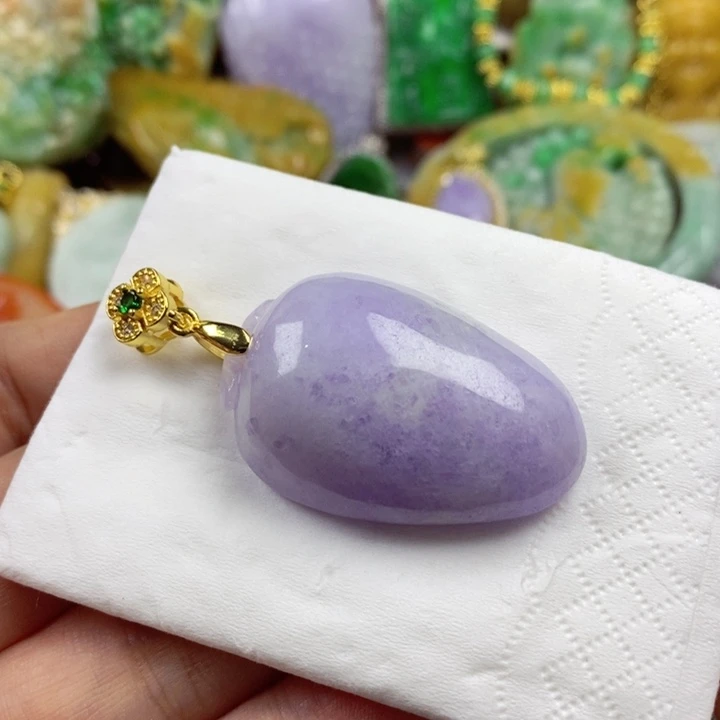 翡翠未镶嵌吊坠(赠链)微***A