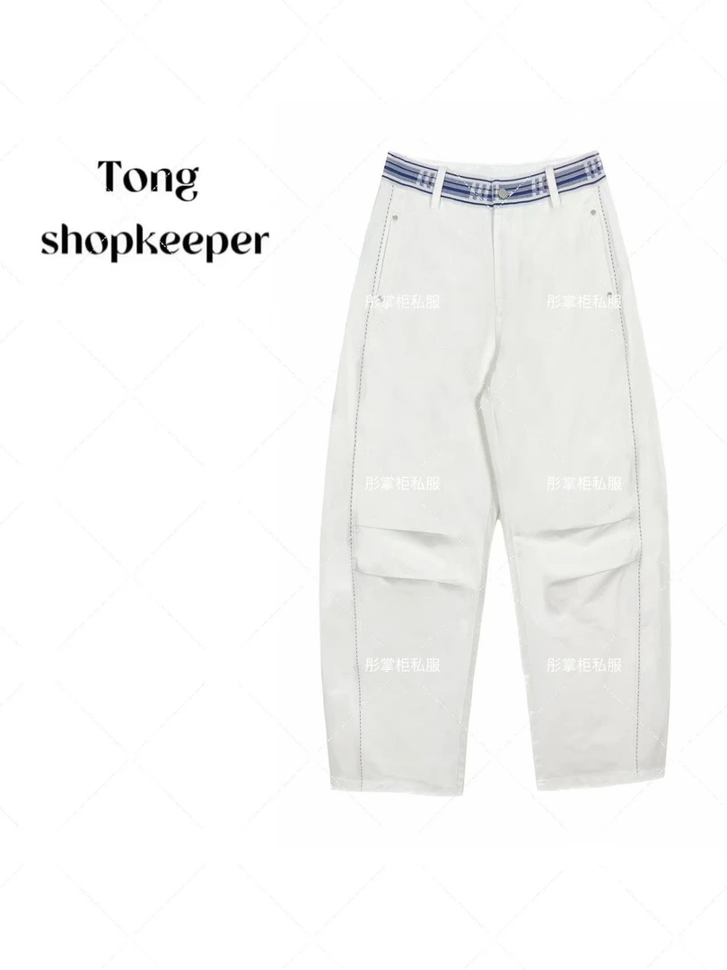 QJ/彤掌柜1681728 夏款2025原创设计褶皱腰头打揽显瘦时尚小裤