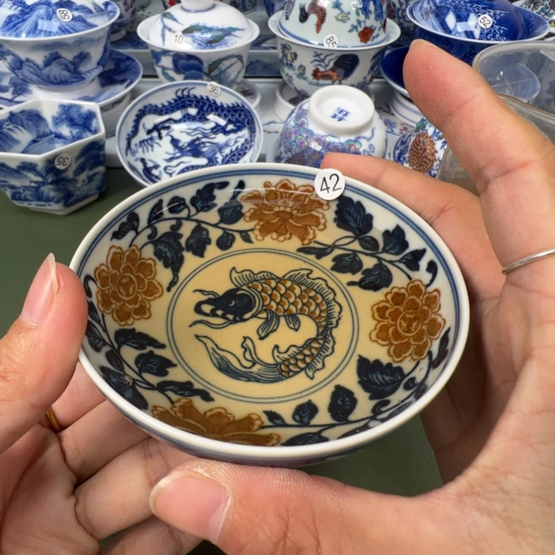 陶瓷景德镇纯手工纯手绘茶具木木42