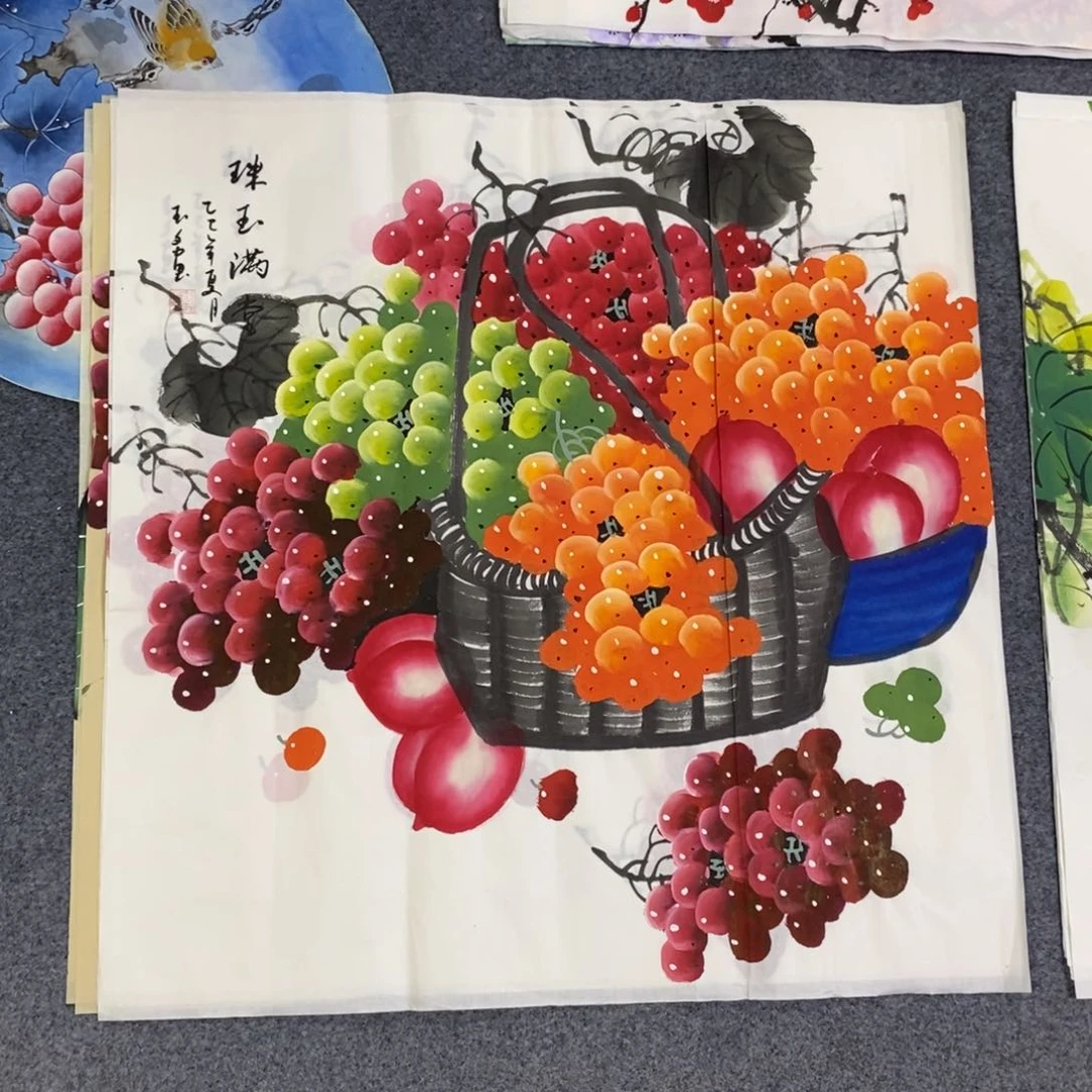 国画尺寸68✖️68斗方纯手绘画画画