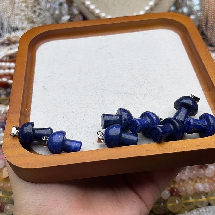 玛瑙/玉髓未镶嵌珠宝半成品2个15/18mm左右青金吊坠