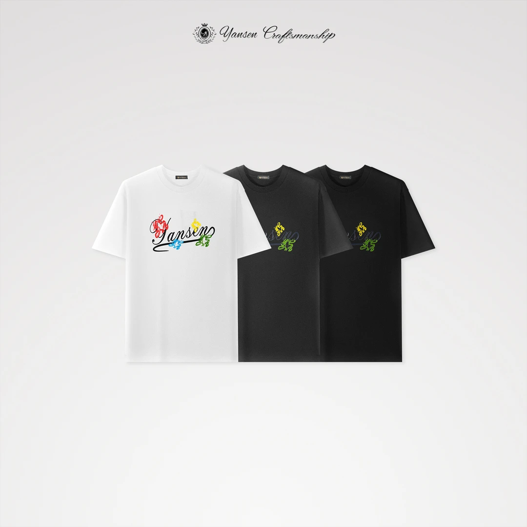 【黑标系列】重工印花简约百搭休闲短袖T恤 JH532