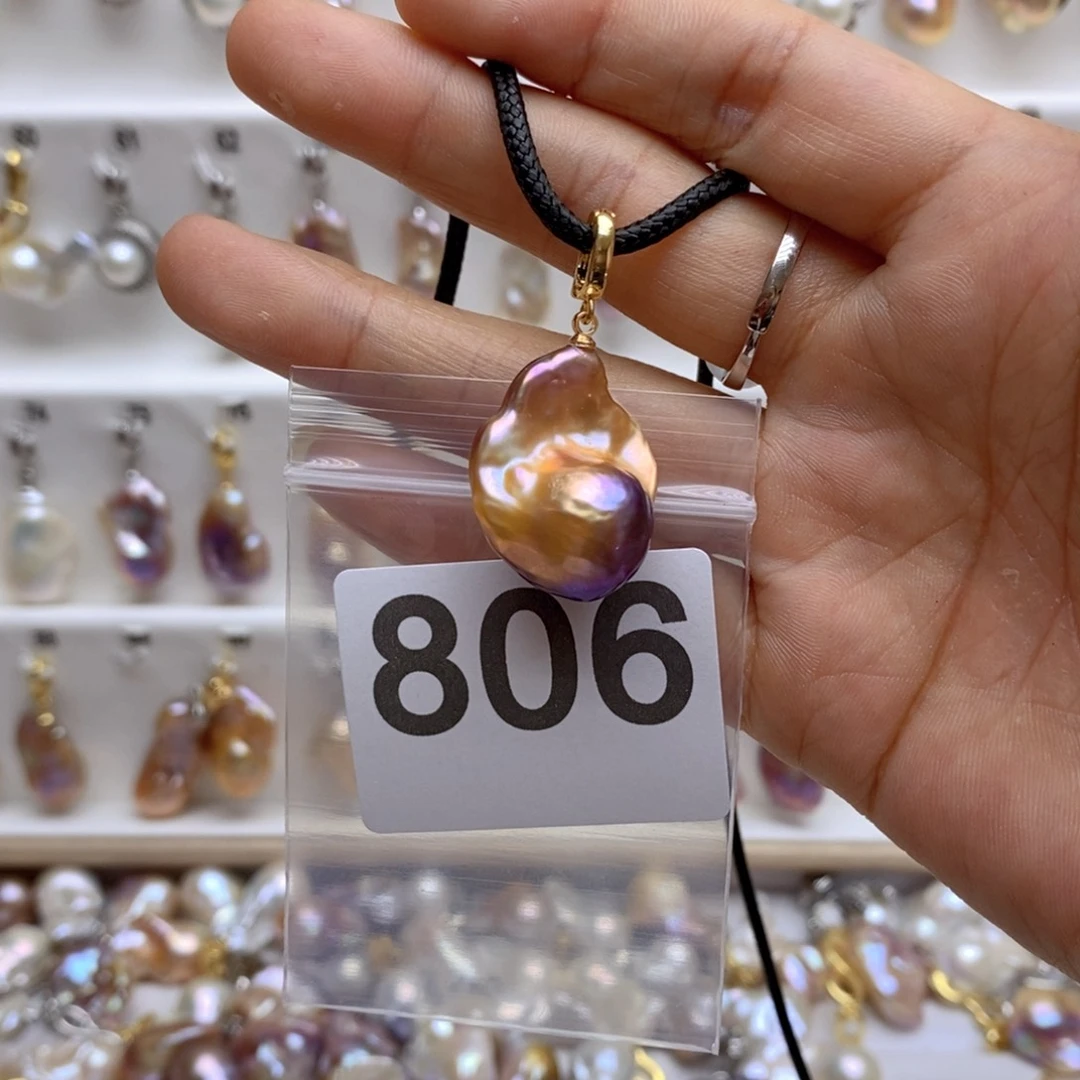 淡水珍珠颈饰银S925镶嵌心****子806