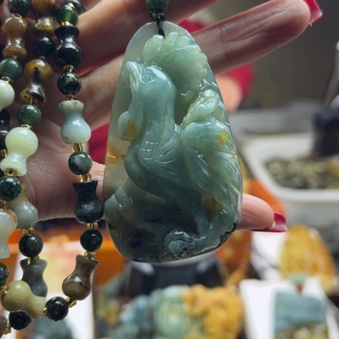 岫玉挂件未镶嵌挂件