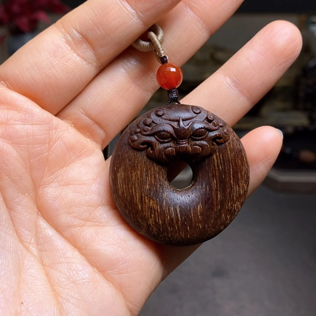 沉香木手串越南芽庄黄棋楠玉化吊坠