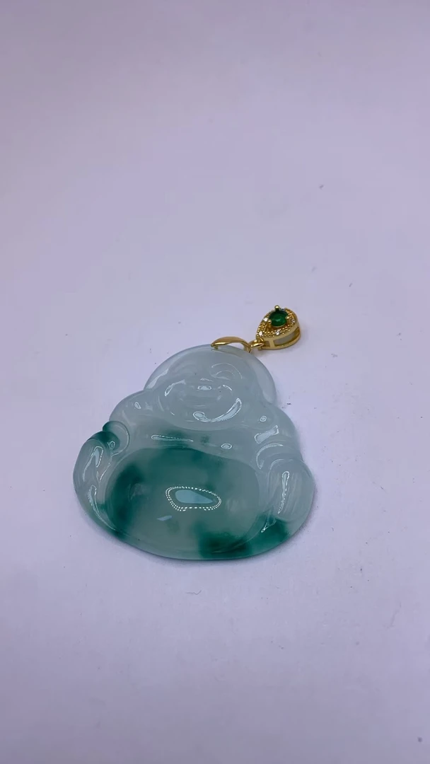 YY57【邂逅翡翠高冰吊坠，冰透绿意，开启浪漫时光】