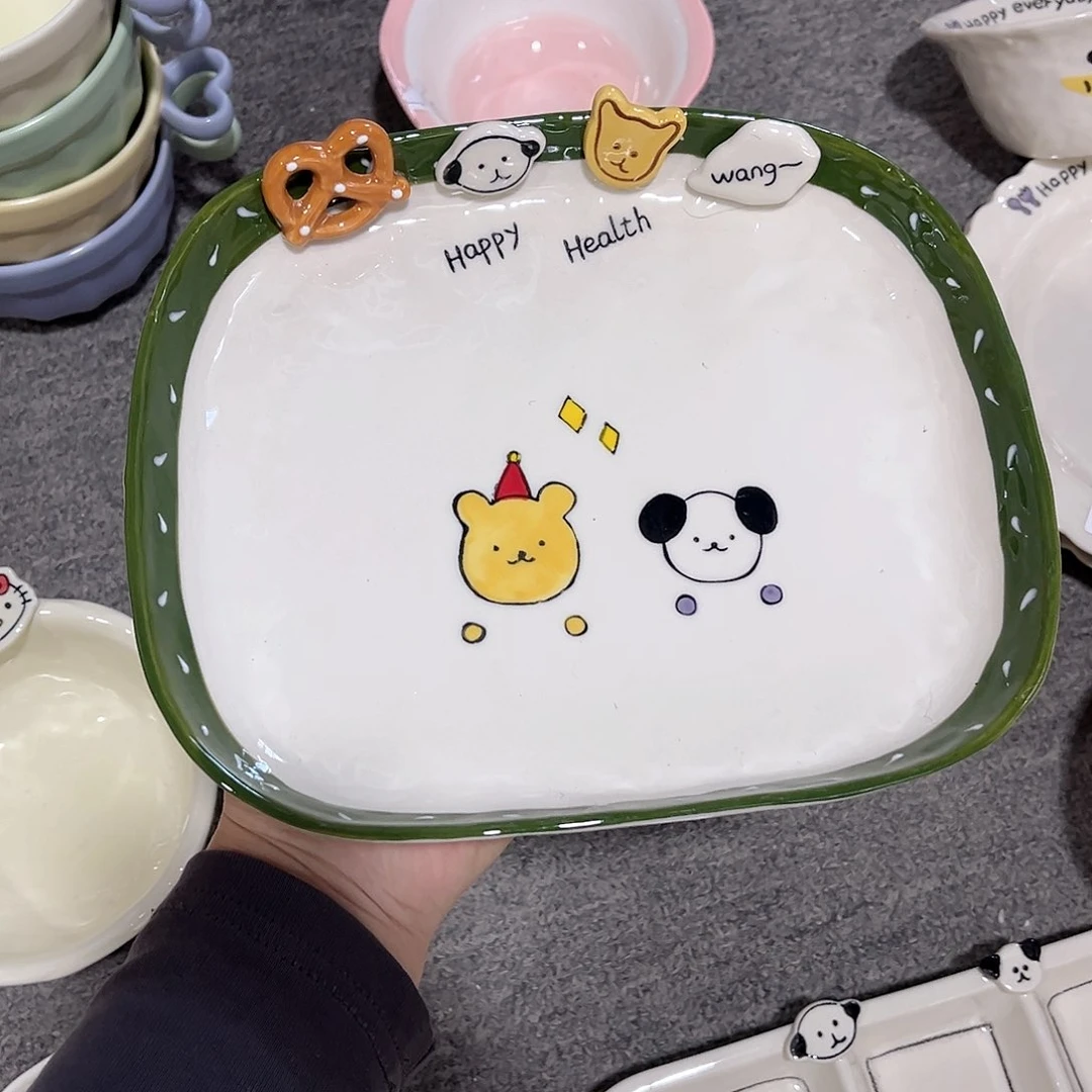 纽扣小狗正品陶瓷餐具