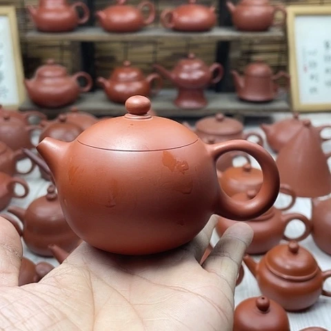 和*潮州朱泥手拉壶西施壶
