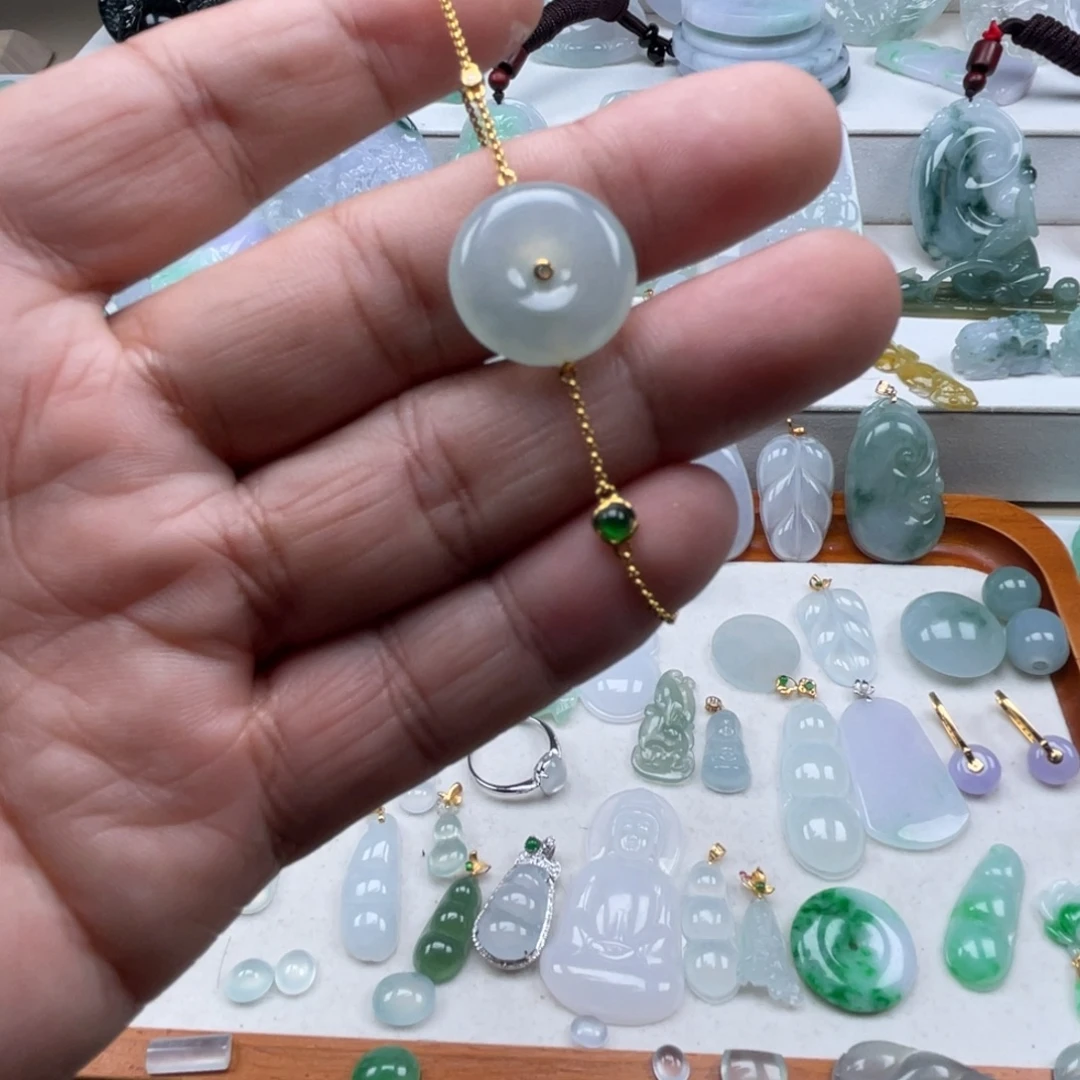 翡翠未镶嵌颈饰翡翠高定手链