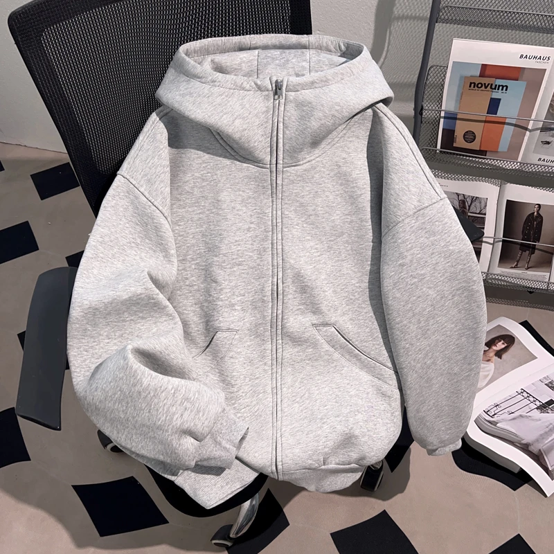 jtrt潮牌美式重磅运动开衫男女情侣潮流oversize百搭休闲上衣外套