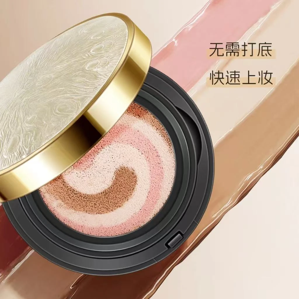 377美白防晒气垫遮瑕cc霜提亮养肤素颜四效合一防水防汗不脱妆