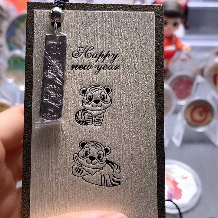 纯银生肖虎年挂坠