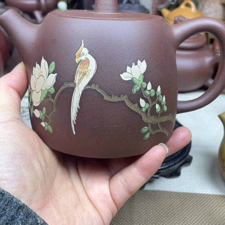 茶壶紫砂紫砂壶紫泥汉铎450cc
