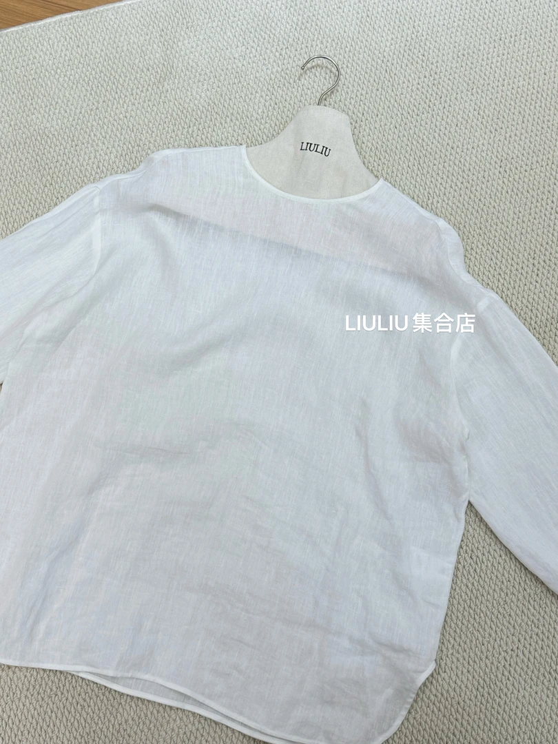 高品 纯白麻衬衫 (NO退NO换)
