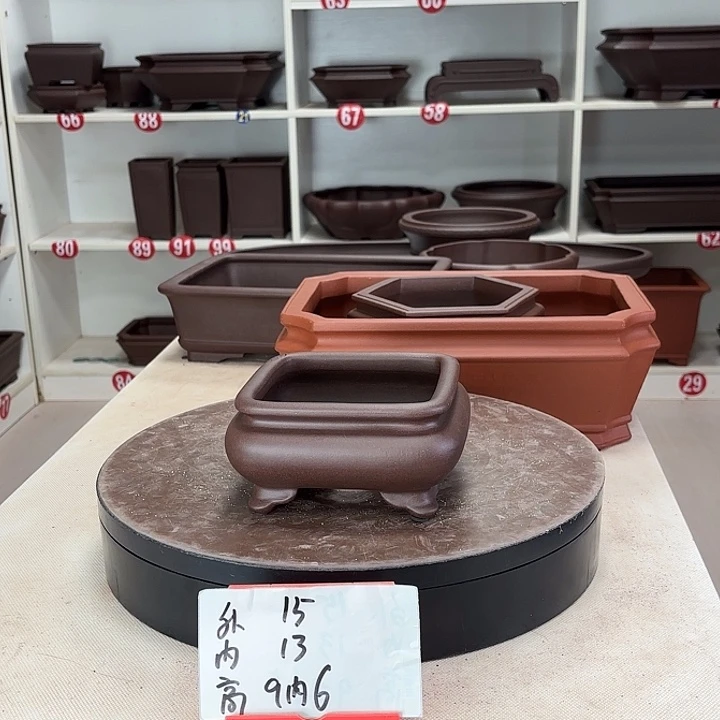 花盆紫砂束口小四方