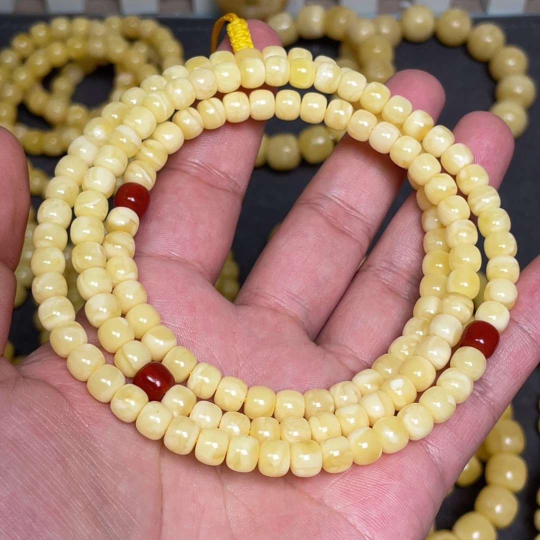 蜜蜡未镶嵌裸石蜜蜡佛珠6.8mm