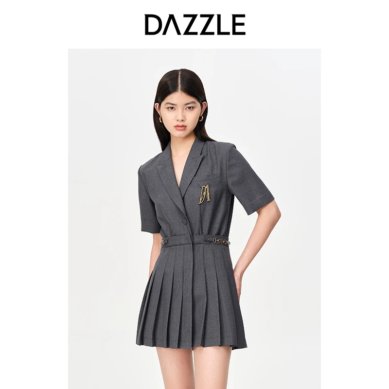 DAZZLE地素学院风气质西领连体裤2E3P705