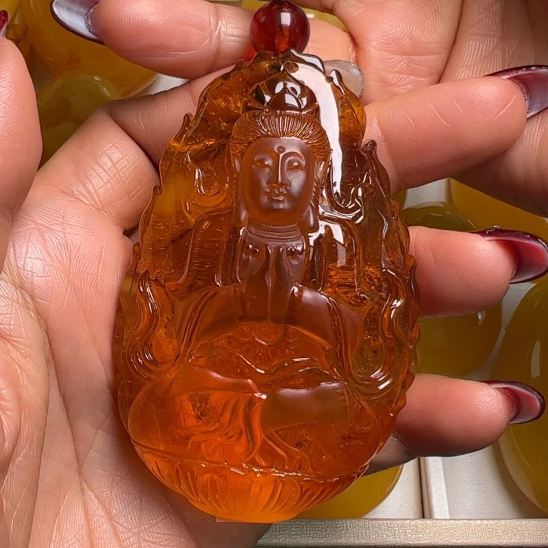 金珀毛衣链未镶嵌