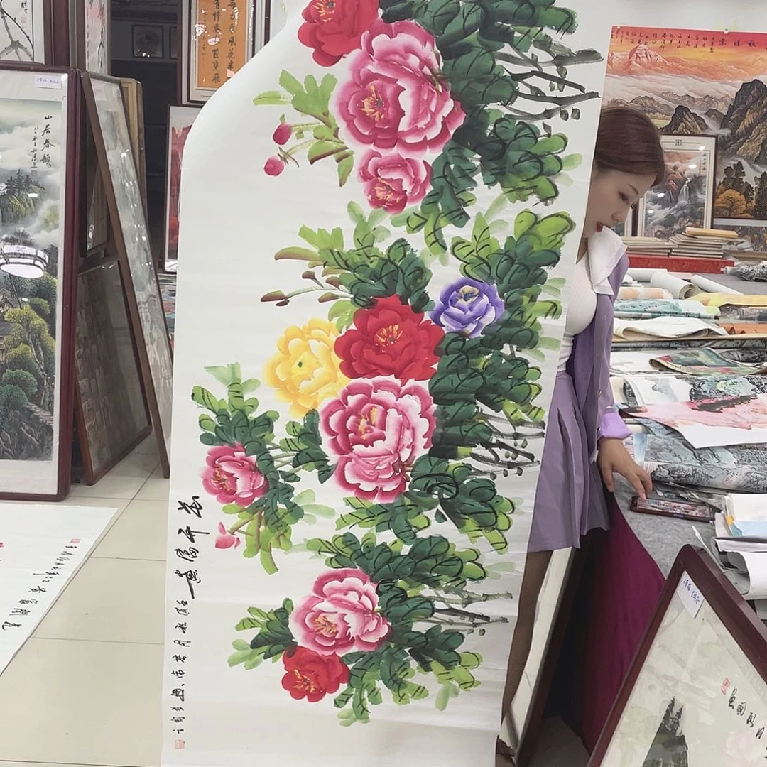 国画纯手绘山水花鸟