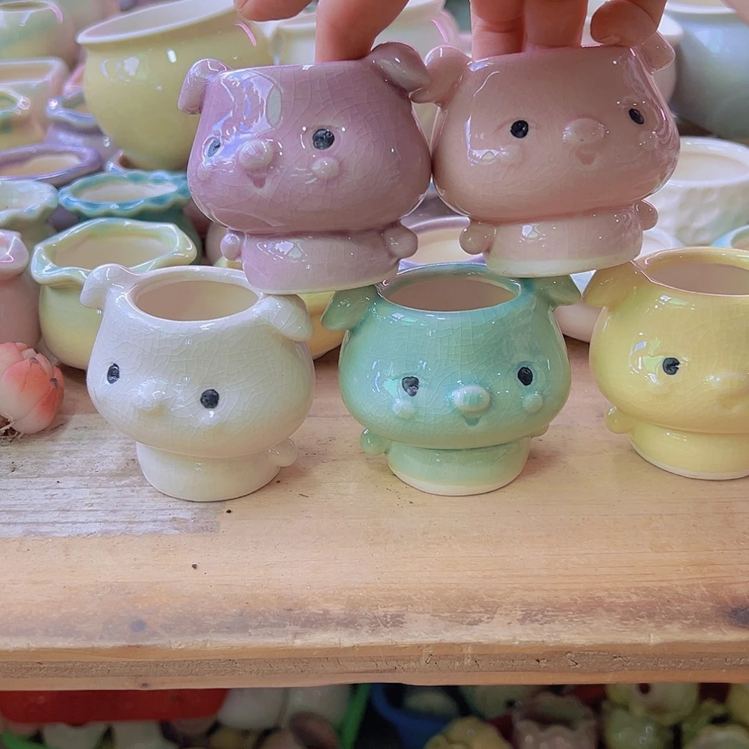 陶瓷花盆当场满12包邮