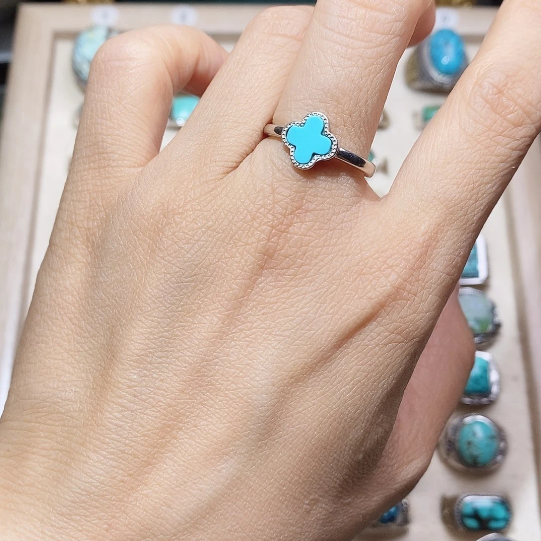 绿松石银S925镶嵌颈饰