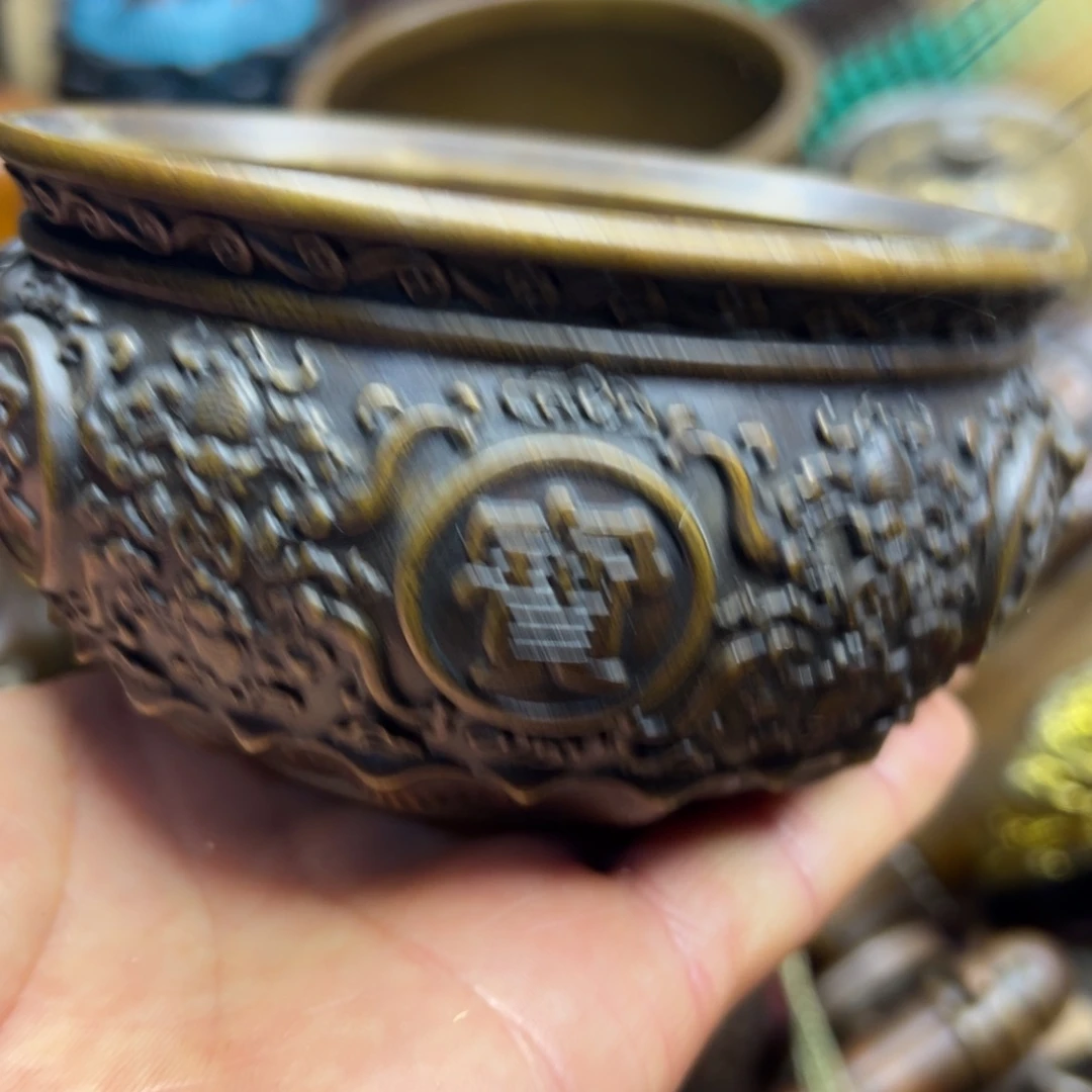 铜摆件欢迎欢迎你