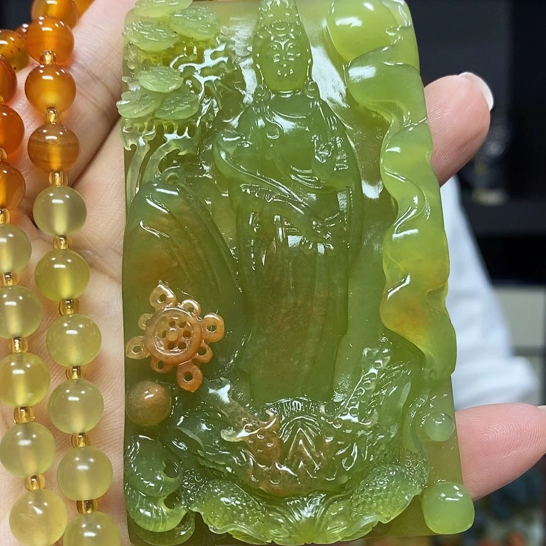 未镶嵌岫玉挂件吊坠项链