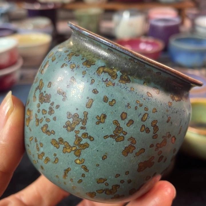 摆件钧瓷鸡窝窑手工缸杯