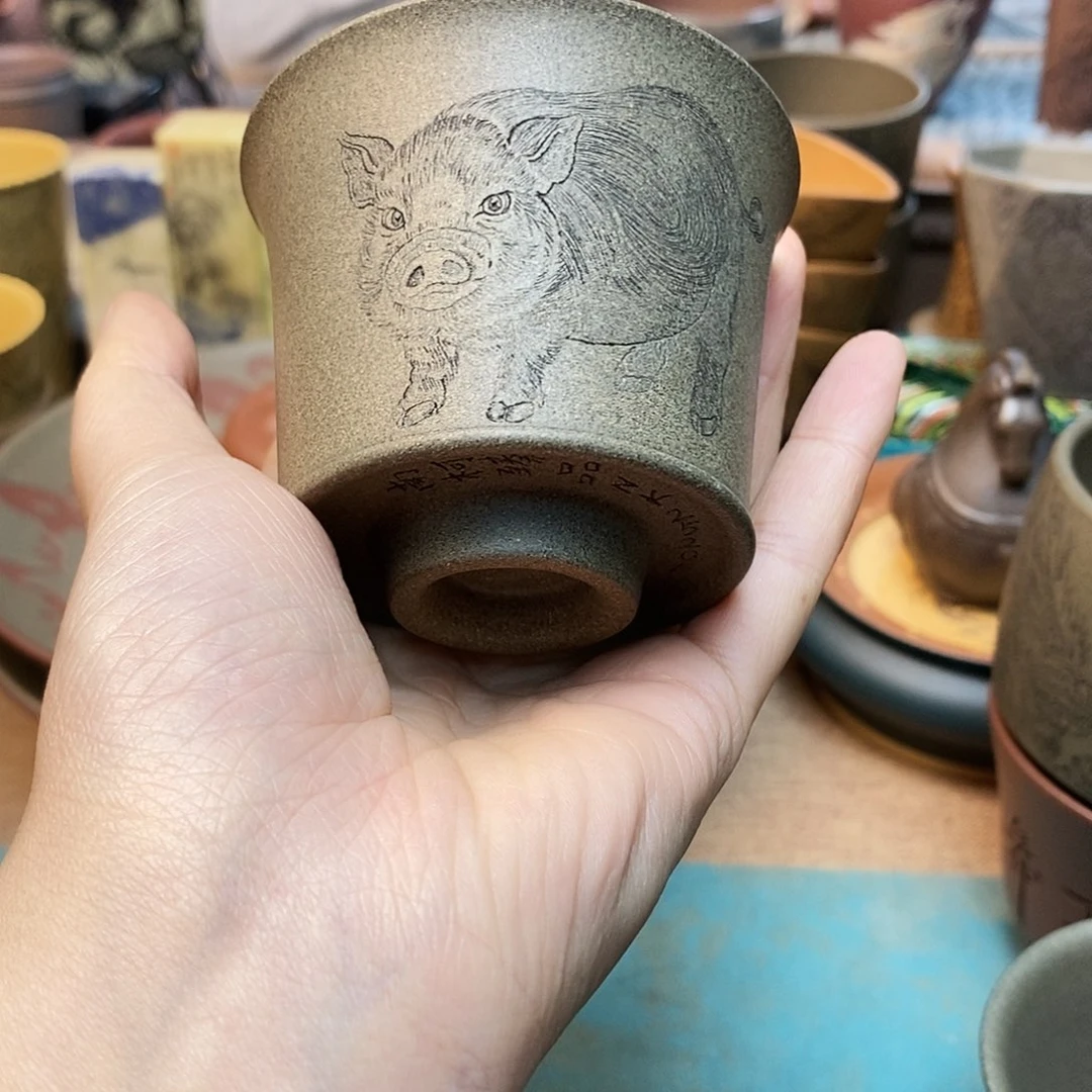 紫砂茶杯宜兴紫砂杯